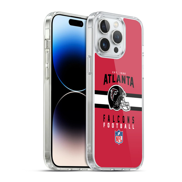 NFL Atlanta Falcons Graphics Helmet Typography Soft Gel Case for Apple iPhone 14 Pro Max & MagSafe