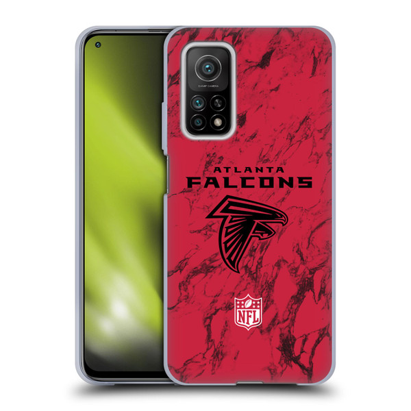 NFL Atlanta Falcons Graphics Coloured Marble Soft Gel Case for Xiaomi Mi 10T 5G