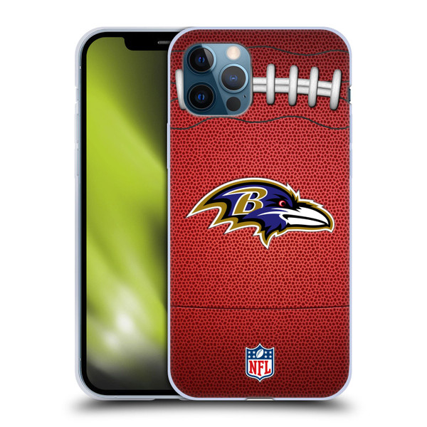 NFL Baltimore Ravens Graphics Football Soft Gel Case for Apple iPhone 12 / iPhone 12 Pro