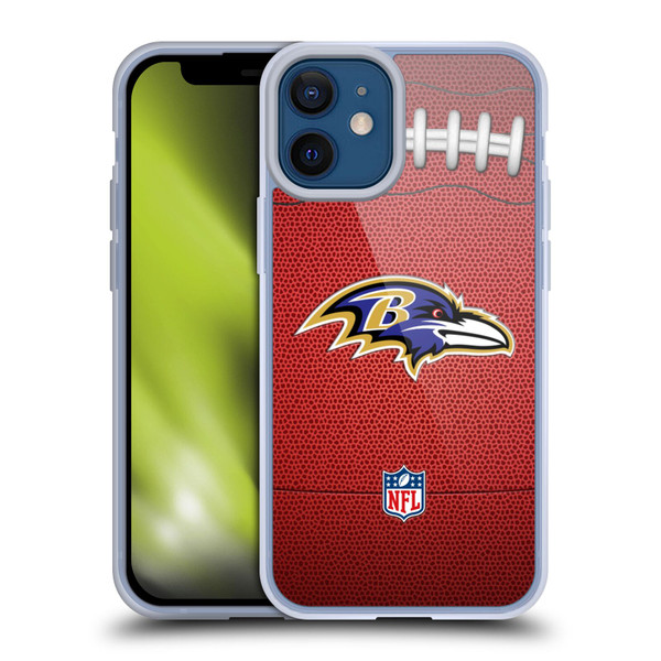 NFL Baltimore Ravens Graphics Football Soft Gel Case for Apple iPhone 12 Mini