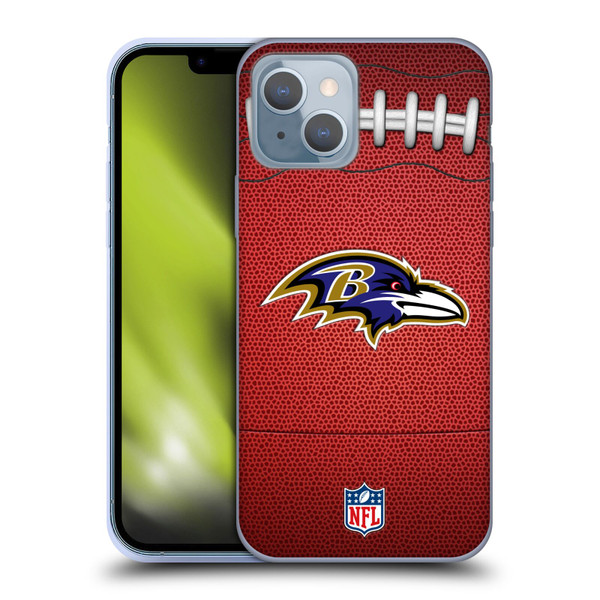 NFL Baltimore Ravens Graphics Football Soft Gel Case for Apple iPhone 14