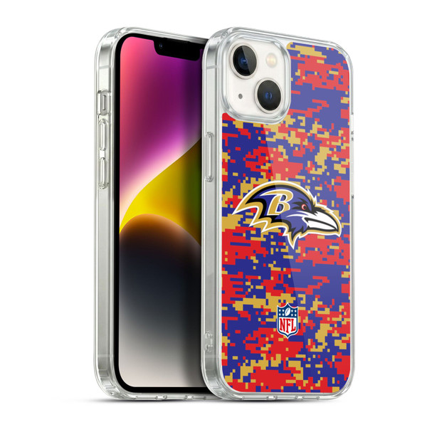 NFL Baltimore Ravens Graphics Digital Camouflage Soft Gel Case for Apple iPhone 14 Plus & MagSafe