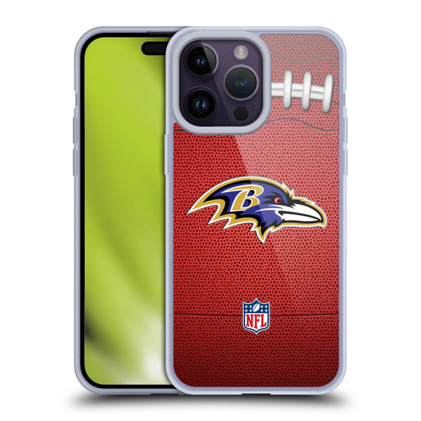 NFL Baltimore Ravens Graphics Football Soft Gel Case for Apple iPhone 14 Pro Max