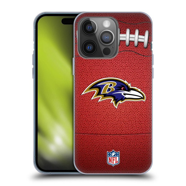 NFL Baltimore Ravens Graphics Football Soft Gel Case for Apple iPhone 14 Pro