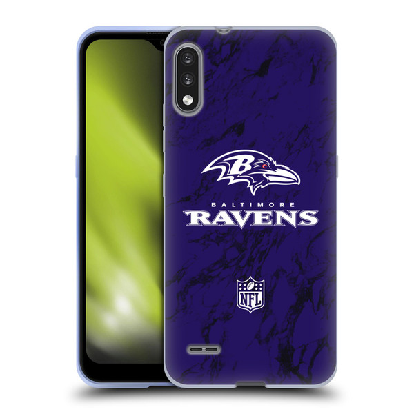 NFL Baltimore Ravens Graphics Coloured Marble Soft Gel Case for LG K22