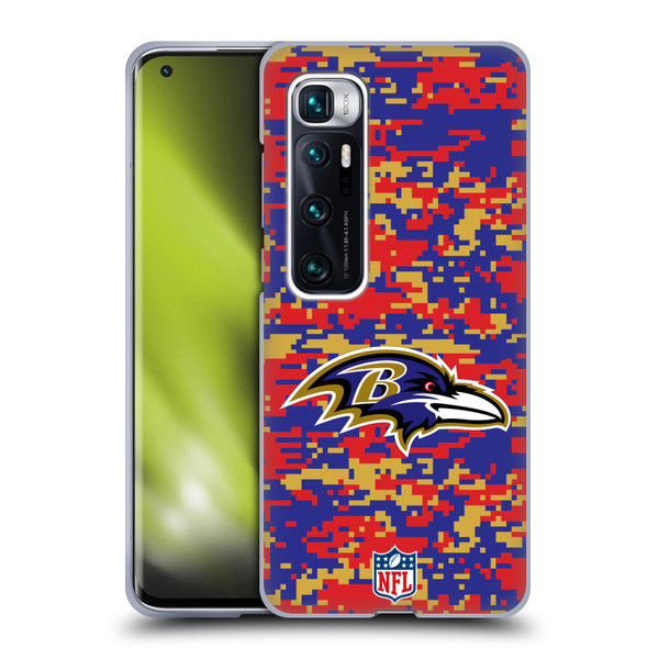 NFL Baltimore Ravens Graphics Digital Camouflage Soft Gel Case for Xiaomi Mi 10 Ultra 5G