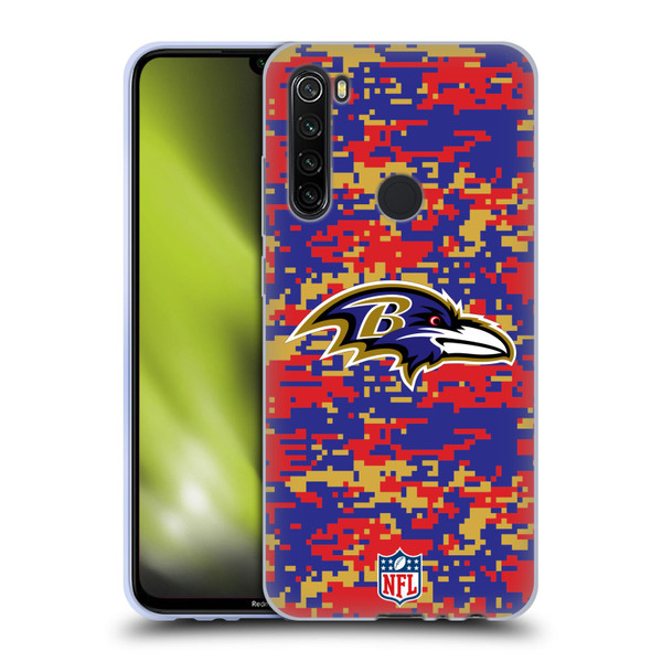 NFL Baltimore Ravens Graphics Digital Camouflage Soft Gel Case for Xiaomi Redmi Note 8T