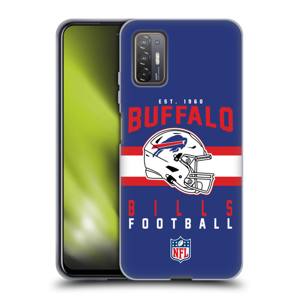 NFL Buffalo Bills Graphics Helmet Typography Soft Gel Case for HTC Desire 21 Pro 5G