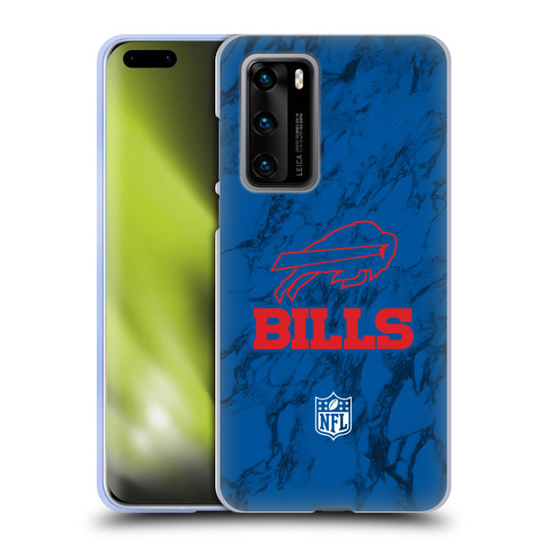 NFL Buffalo Bills Graphics Coloured Marble Soft Gel Case for Huawei P40 5G
