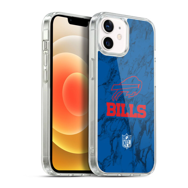 NFL Buffalo Bills Graphics Coloured Marble Soft Gel Case for Apple iPhone 12 / iPhone 12 Pro & MagSafe