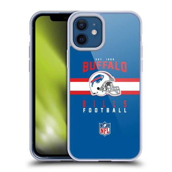 NFL Buffalo Bills Graphics Helmet Typography Soft Gel Case for Apple iPhone 12 / iPhone 12 Pro