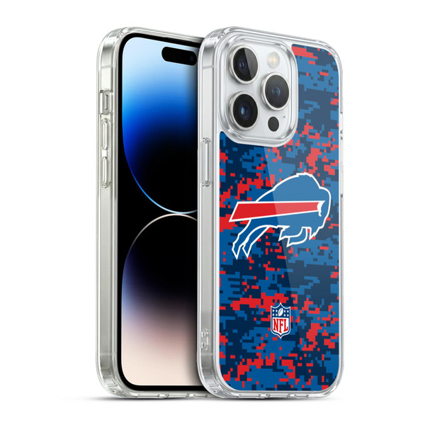 NFL Buffalo Bills Graphics Digital Camouflage Soft Gel Case for Apple iPhone 13 Pro & MagSafe