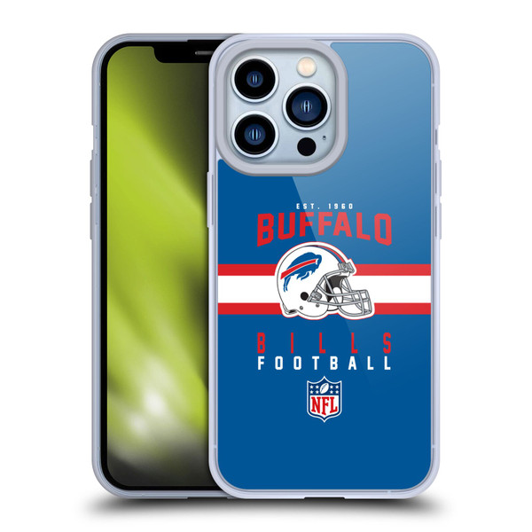 NFL Buffalo Bills Graphics Helmet Typography Soft Gel Case for Apple iPhone 13 Pro