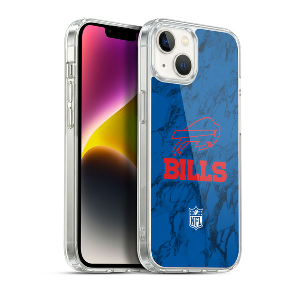NFL Buffalo Bills Graphics Coloured Marble Soft Gel Case for Apple iPhone 14 Plus & MagSafe