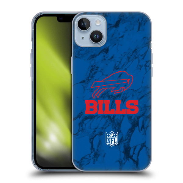 NFL Buffalo Bills Graphics Coloured Marble Soft Gel Case for Apple iPhone 14 Plus