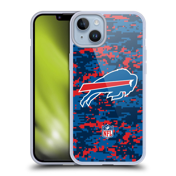 NFL Buffalo Bills Graphics Digital Camouflage Soft Gel Case for Apple iPhone 14 Plus
