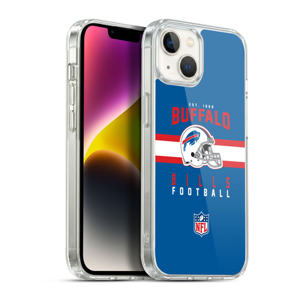 NFL Buffalo Bills Graphics Helmet Typography Soft Gel Case for Apple iPhone 14 Plus & MagSafe