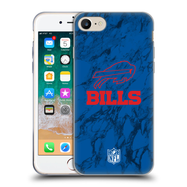 NFL Buffalo Bills Graphics Coloured Marble Soft Gel Case for Apple iPhone 7 / 8 / SE 2020 & 2022