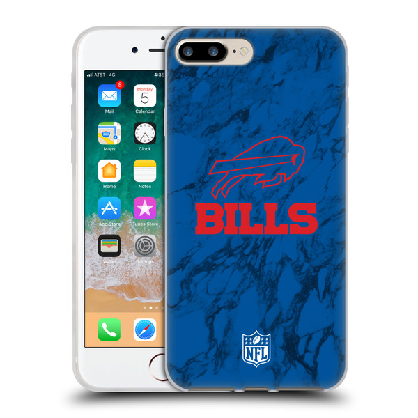 NFL Buffalo Bills Graphics Coloured Marble Soft Gel Case for Apple iPhone 7 Plus / iPhone 8 Plus