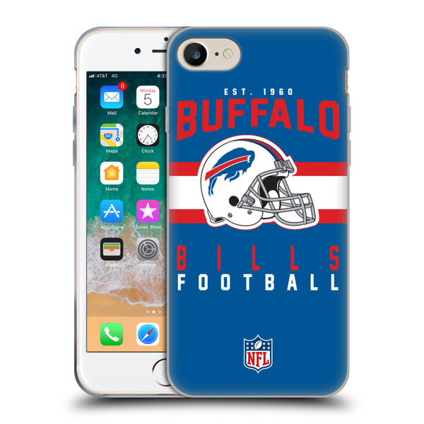 NFL Buffalo Bills Graphics Helmet Typography Soft Gel Case for Apple iPhone 7 / 8 / SE 2020 & 2022