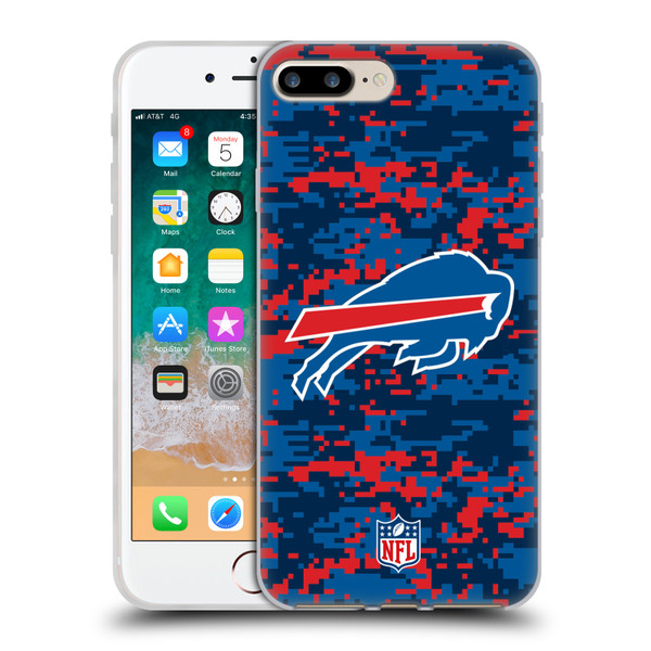 NFL Buffalo Bills Graphics Digital Camouflage Soft Gel Case for Apple iPhone 7 Plus / iPhone 8 Plus
