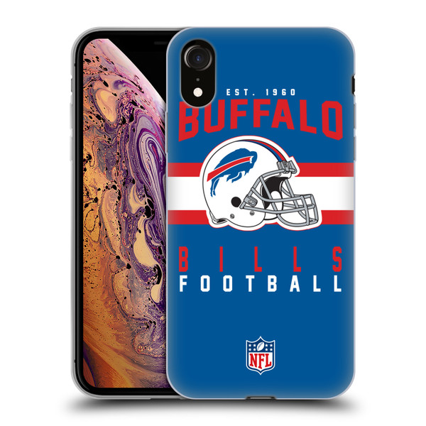 NFL Buffalo Bills Graphics Helmet Typography Soft Gel Case for Apple iPhone XR