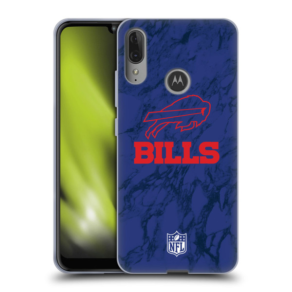 NFL Buffalo Bills Graphics Coloured Marble Soft Gel Case for Motorola Moto E6 Plus