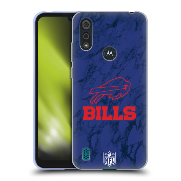 NFL Buffalo Bills Graphics Coloured Marble Soft Gel Case for Motorola Moto E6s (2020)