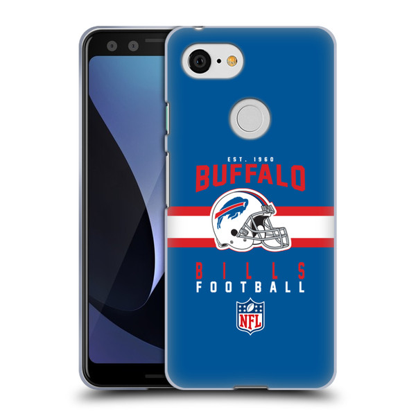 NFL Buffalo Bills Graphics Helmet Typography Soft Gel Case for Google Pixel 3