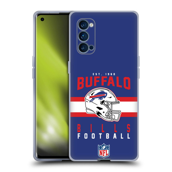 NFL Buffalo Bills Graphics Helmet Typography Soft Gel Case for OPPO Reno 4 Pro 5G