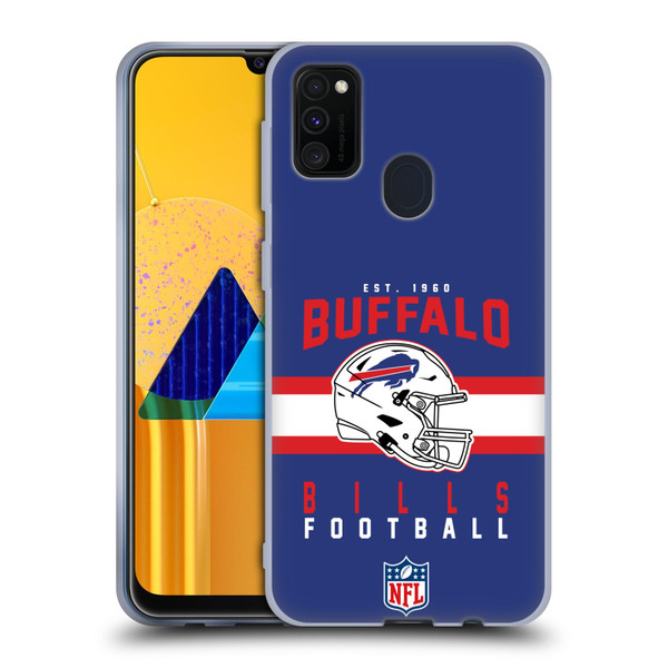 NFL Buffalo Bills Graphics Helmet Typography Soft Gel Case for Samsung Galaxy M30s (2019)/M21 (2020)