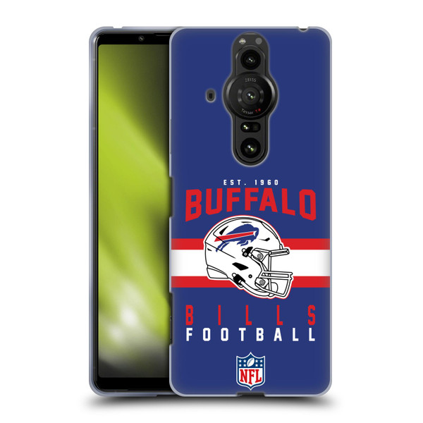 NFL Buffalo Bills Graphics Helmet Typography Soft Gel Case for Sony Xperia Pro-I