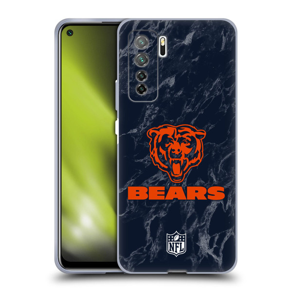 NFL Chicago Bears Graphics Coloured Marble Soft Gel Case for Huawei Nova 7 SE/P40 Lite 5G