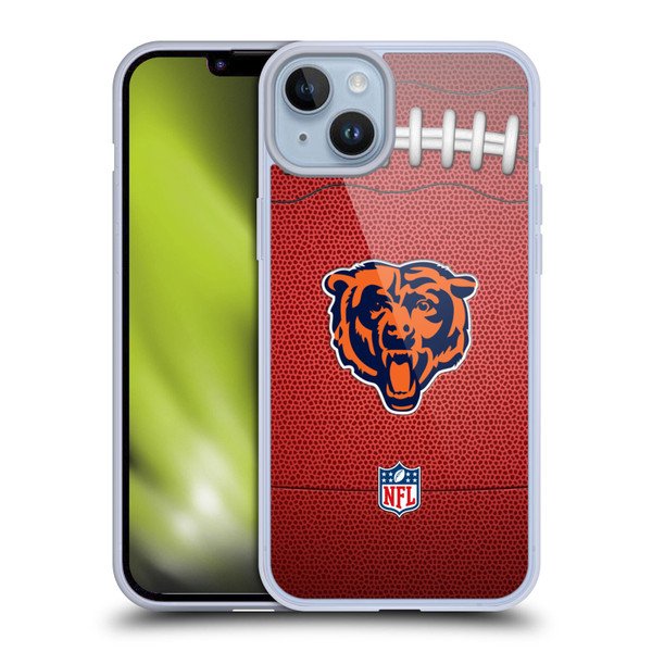 NFL Chicago Bears Graphics Football Soft Gel Case for Apple iPhone 14 Plus