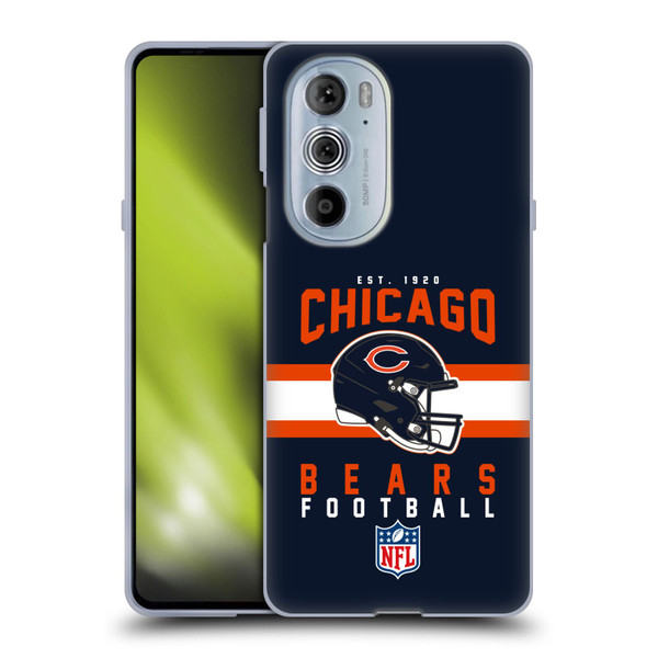 NFL Chicago Bears Graphics Helmet Typography Soft Gel Case for Motorola Edge X30
