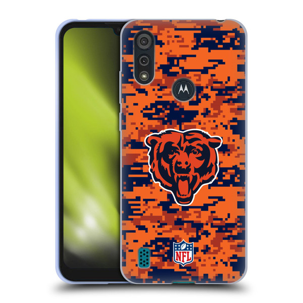 NFL Chicago Bears Graphics Digital Camouflage Soft Gel Case for Motorola Moto E6s (2020)