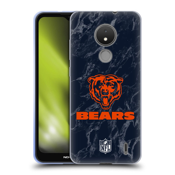 NFL Chicago Bears Graphics Coloured Marble Soft Gel Case for Nokia C21