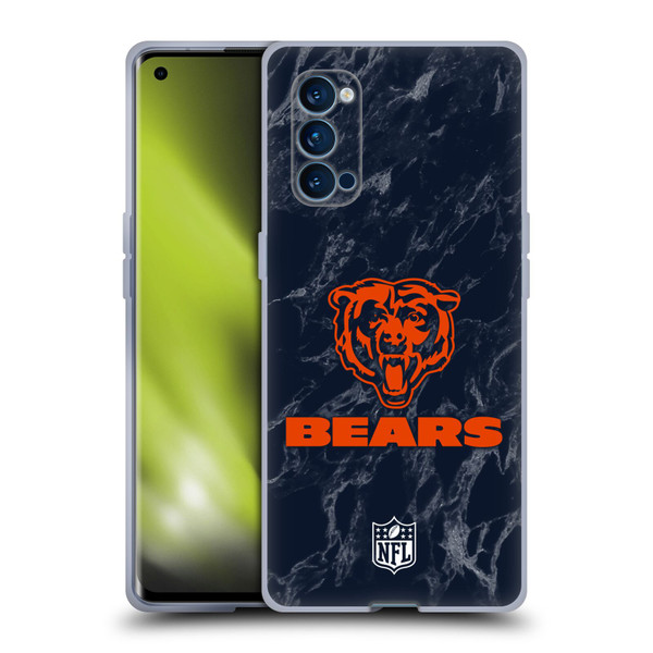 NFL Chicago Bears Graphics Coloured Marble Soft Gel Case for OPPO Reno 4 Pro 5G