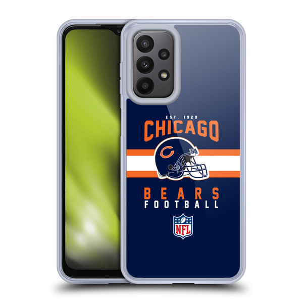 NFL Chicago Bears Graphics Helmet Typography Soft Gel Case for Samsung Galaxy A23 / 5G (2022)