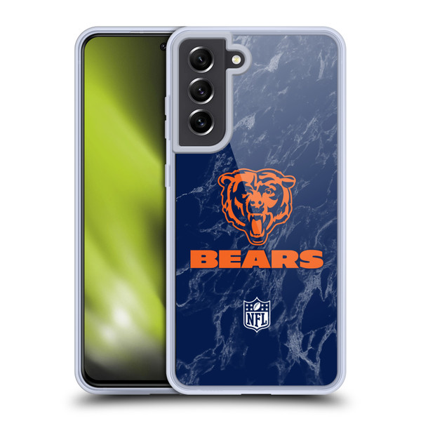 NFL Chicago Bears Graphics Coloured Marble Soft Gel Case for Samsung Galaxy S21 FE 5G