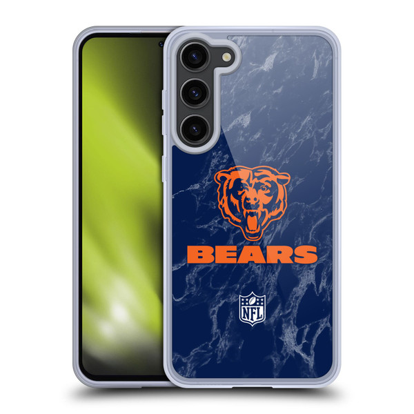 NFL Chicago Bears Graphics Coloured Marble Soft Gel Case for Samsung Galaxy S23+ 5G