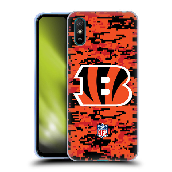 NFL Cincinnati Bengals Graphics Digital Camouflage Soft Gel Case for Xiaomi Redmi 9A / Redmi 9AT