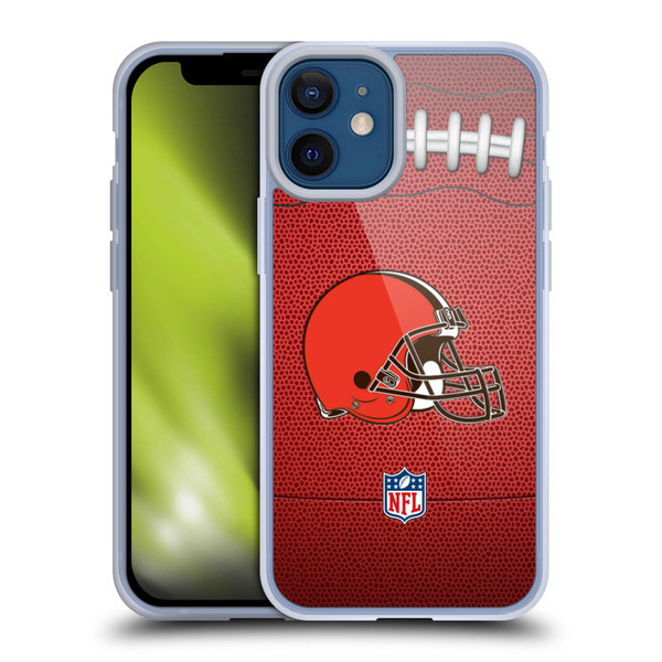 NFL Cleveland Browns Graphics Football Soft Gel Case for Apple iPhone 12 Mini