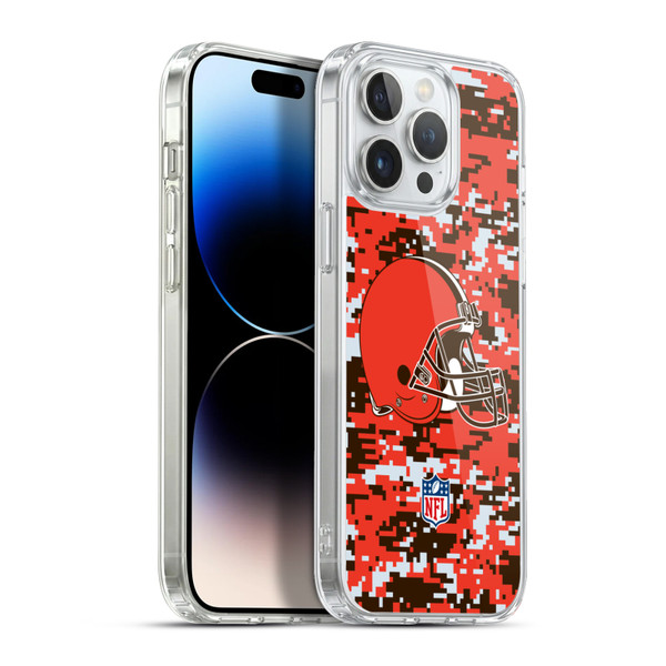 NFL Cleveland Browns Graphics Digital Camouflage Soft Gel Case for Apple iPhone 13 Pro Max & MagSafe