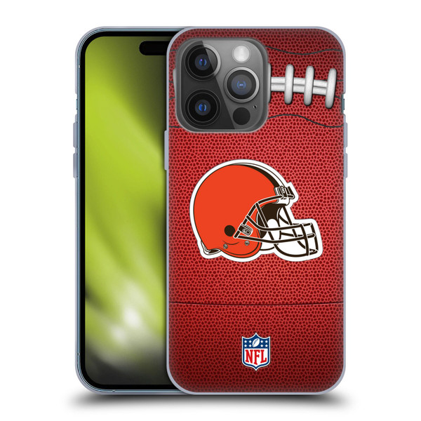 NFL Cleveland Browns Graphics Football Soft Gel Case for Apple iPhone 14 Pro
