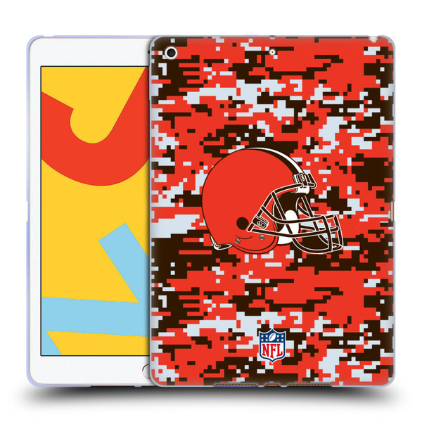NFL Cleveland Browns Graphics Digital Camouflage Soft Gel Case for Apple iPad 10.2 2019/2020/2021