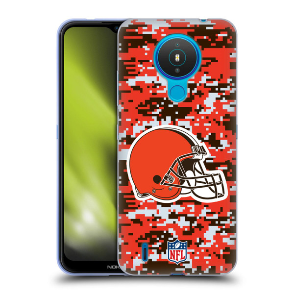 NFL Cleveland Browns Graphics Digital Camouflage Soft Gel Case for Nokia 1.4