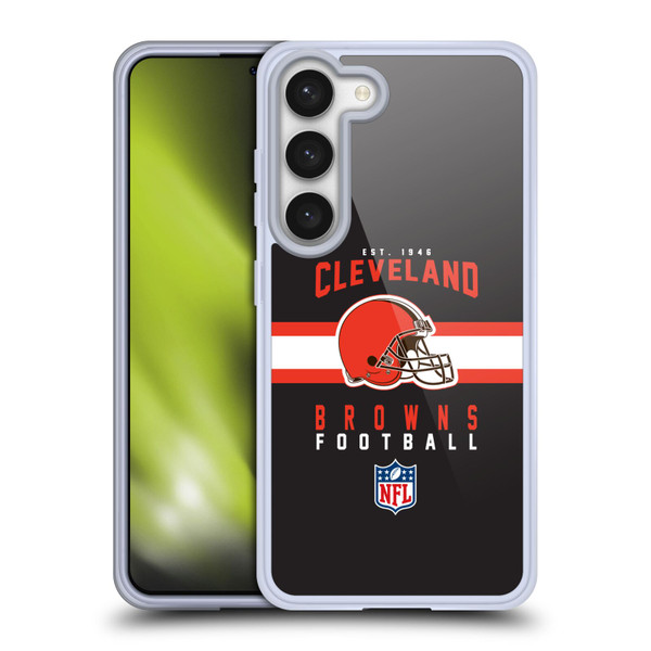 NFL Cleveland Browns Graphics Helmet Typography Soft Gel Case for Samsung Galaxy S23 5G