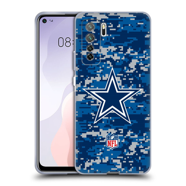 NFL Dallas Cowboys Graphics Digital Camouflage Soft Gel Case for Huawei Nova 7 SE/P40 Lite 5G