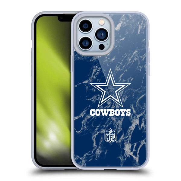 NFL Dallas Cowboys Graphics Coloured Marble Soft Gel Case for Apple iPhone 13 Pro Max